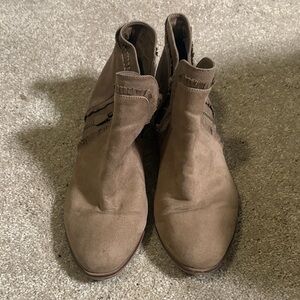 MIA Brown Suede Ankle Booties